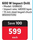 Bosch 600W Impact Drill GSB600-Each