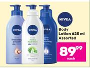 Nivea Body Lotion Assorted-625ml Each