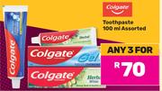 Colgate Toothpaste Assorted-For 3 x 100ml