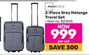 Mainstays 2 Piece Grey Melange Travel Set-Per Set