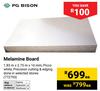 PG Bison Melamine Board 1.83m x 2.75m x 16mm-Each