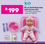 Kid Connection 23cm Soft Body Doll With Carrier Set