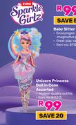 Zuru Unicorn Princess Doll In Cone Assorted