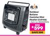 Alva Outdoor Butane Canister Mini Heater CCR108