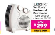 Logik Vertical/Horizontal Fan Heater
