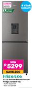 Hisense 222L Bottom Mount Freezer/Fridge H310BIT-WD