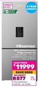 Hisense 463L Bottom Freezer Fridge H610BS-WD