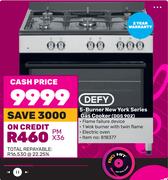 Defy 5-Burner New York Series Gas Cooker DDS 902