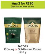 Jacobs Kronung Or Gold Instant Coffee-For Any 2 x 300g