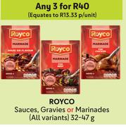 Royco Sauces, Gravies Or Marinades (All Variants)-For Any 3 x 32-47g