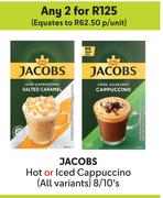 Jacobs Hot Or Iced Cappuccino (All Variants)-For Any 2 x 8/10's