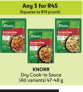 Knorr Dry Cook-In Sauce (All Variants)-For Any 3 x 47-48g