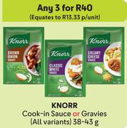 Knorr Cook-In Sauce Or Gravies (All Variants)-For Any 3 x 38-43g