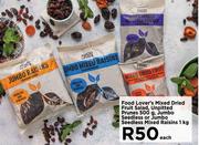 Food Lover's Mixed Dried Fruit Salad,Unpitted Prunes 500g,Jumbo Seedless-1Kg Each