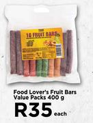 Food Lover's Fruit Bars Value Packs-400g Each