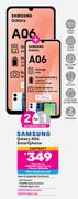 2 x Samsung Galaxy A06 Smartphone-On 1.4GB Red Core Top Up + Promo 1GB Data