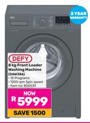 Defy 8Kg Front Loader Washing Machine DAW386