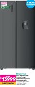 Hisense 670Ltr Side-By-Side Freezer Fridge With Water Dispenser H670SMIB WD