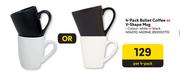 4-Pack Bullet Coffee or V-Shape Mug-Per 4 Pack