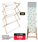 Primaries Deluxe Clothes Horse Or Ironing Board-Each
