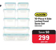 Addis 10-Piece 4 Side Locker Food Saver Set-Per Set