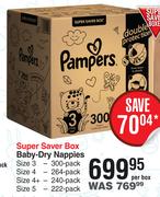 Pampers Baby Dry Nappies Super Saver Box-Per Box