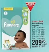 Pampers Active Baby Nappies Jumbo Pack-Per Pack