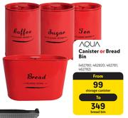 Aqua Canister or Bread Bin-Each