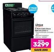 Univa 4-Plate Cable Stove 500mm U405-1