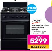 Univa 4-Burner Gas Stove With Gas Oven UG016BI