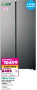 Hisense 508Ltr Side-by-Side Freezer Fridge H670SIT