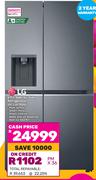 LG 611Ltr Side-By-Side Refrigerator GC-L257SQSL