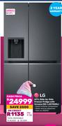 LG 611Ltr Side-By-Side Freezer Fridge With Uvnano GC-L257SQSL