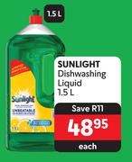 Sunlight Dishwashing Liquid-1.5L Each