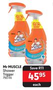 Mr Muscle Shower Trigger-750ml Each