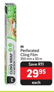 M Perforated Cling Film-350mm x 30m Each