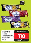 Sta Soft Fabric Softener Refill (All Variants)-For 4 x 500ml