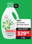Ariel Automatic Washing Liquid-For 2 x 3L