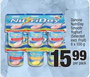 Danone Nutriday Smooth Yoghurt (Selected Excl.Fruit)-6 x 100g Per Pack