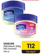 Vaseline Petroleum Jelly (All Variants)-For Any 2 x 450ml