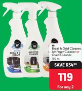 M Braai & Grid Cleaner, Air Fryer Cleaner Or Oven Cleaner-For Any 2 x 750ml