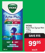 Vicks Acta Plus Syrup Wet + Dry-200ml Each
