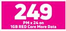 Vivo Y21 4G Smartphone-On 1GB Red Core More Data