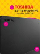 Toshiba 2.5" 1TB Hard Drive-Each