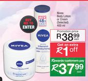 Nivea Body Lotion Or Cream (Selected)-400Nivea Body Lotion Or Cream (Selected)-400ml Each