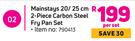 Mainstays 20/25cm 2 Piece Carbon Steel Fry Pan Set-Per Set
