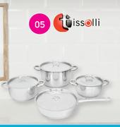 Tissolli 15-Piece Stainlesss Steel Pot Set-Per Set 