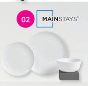  Mainstays 12-Piece Porccelain White Dinner Set 