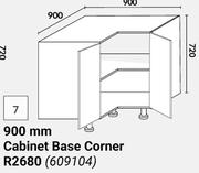Home & Kitchen 900mm Cabinet Base Corner Floor Units (609104)