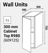 Home & Kitchen 300mm Cabinet Top Wall Units (609125)